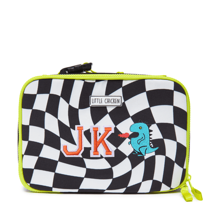 Customizable Lunch Box - Black & White Checkered