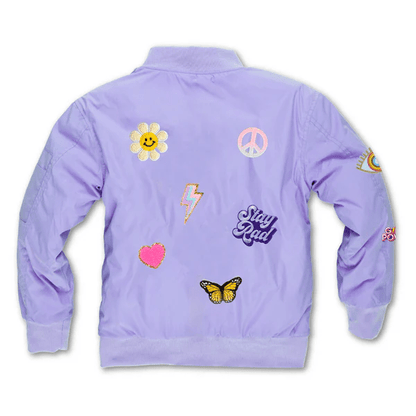 Customizable Nylon Bomber Jacket - Blush