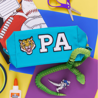 Customizable Pencil Pouch -Teal