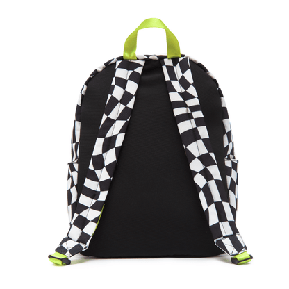 Customizable Backpack - Black & White Checkered With Patches