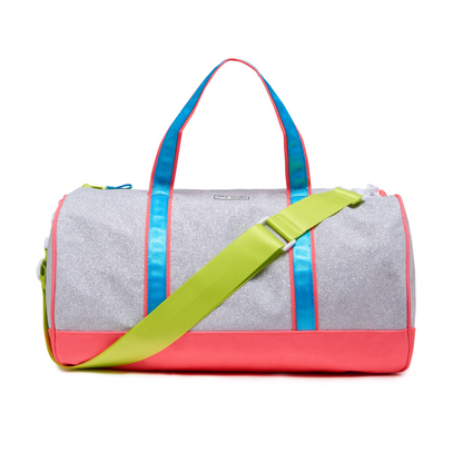 Silver Glitter Duffle Bag - Plain