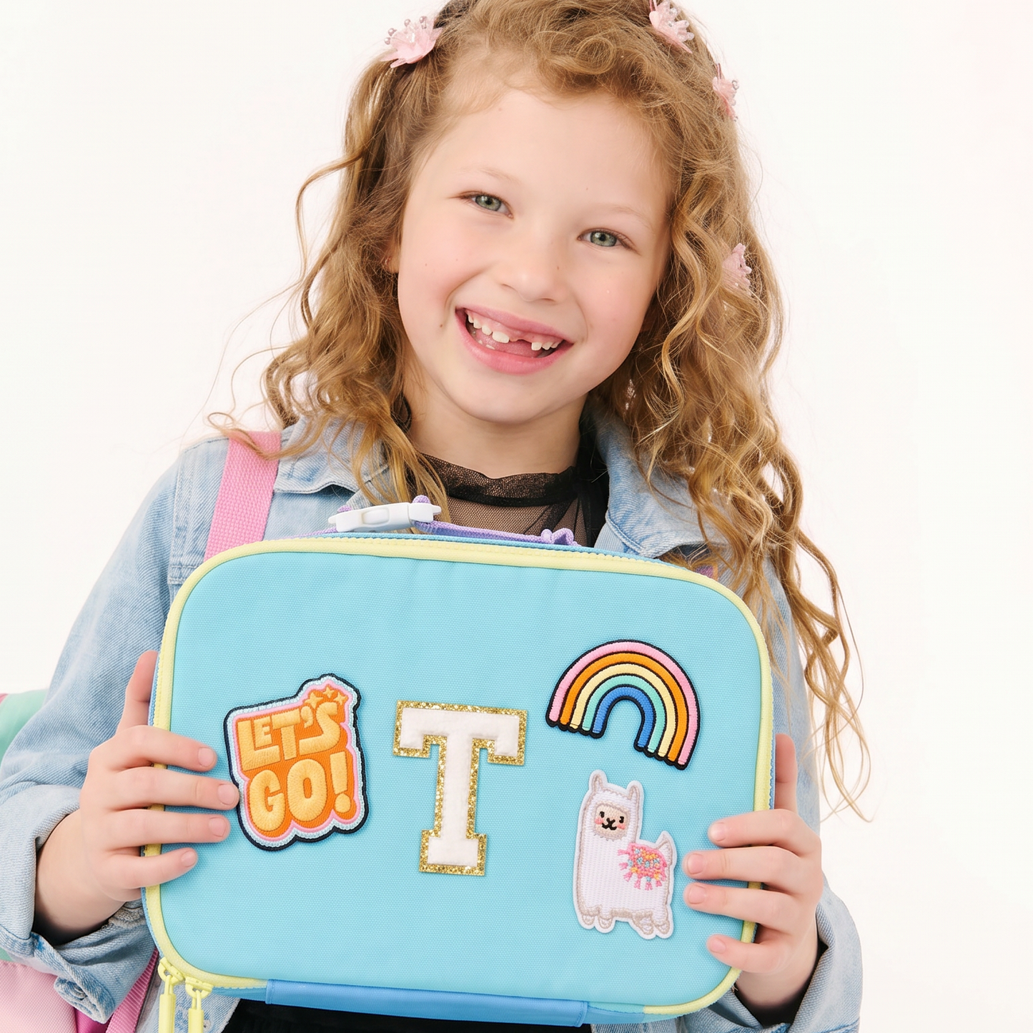 Personalized Pastel Lunch Box | Custom Patched Kids Lunch Box