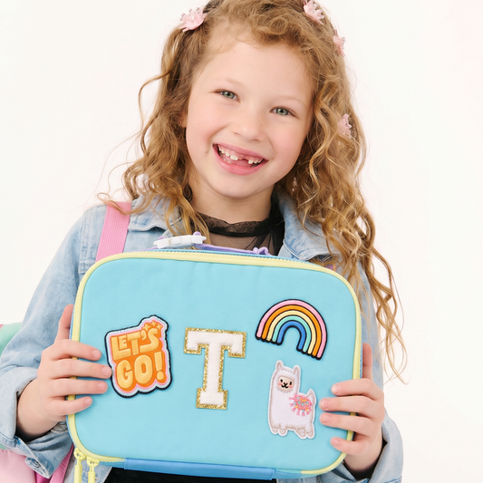 Personalized Pastel Lunch Box | Custom Patched Kids Lunch Box