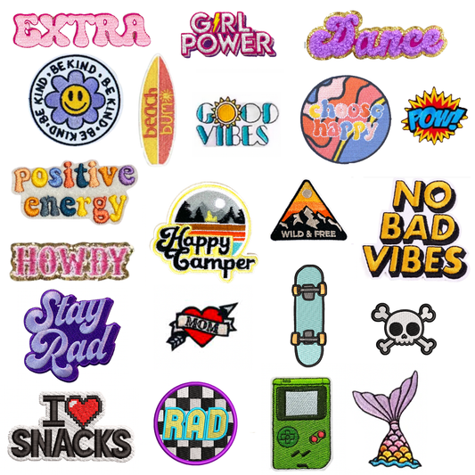 patches to decorate custom items dance, girl power, good vibes, kids patches