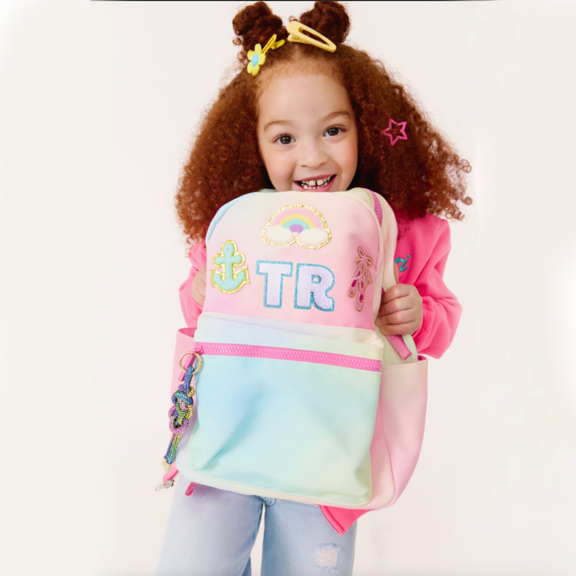 rainbow personalized backpack