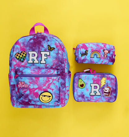 Personalized Purple Tie Dye Lunch Box | Custom Patched Kids Lunch Box