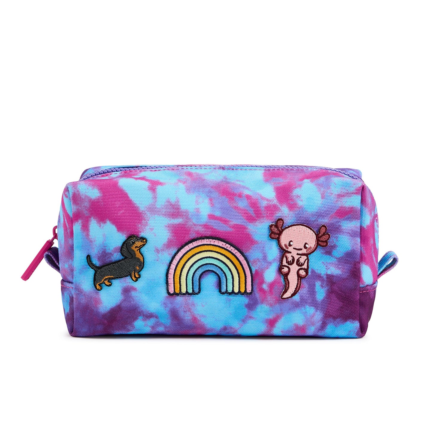 Personalized Purple Tie Dye Pencil Pouch for Kids | Custom Pencil Case