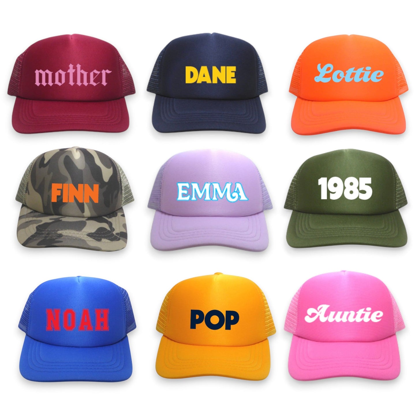 Personalized Trucker Hat for Big Kids & Adults ( ages 8+)