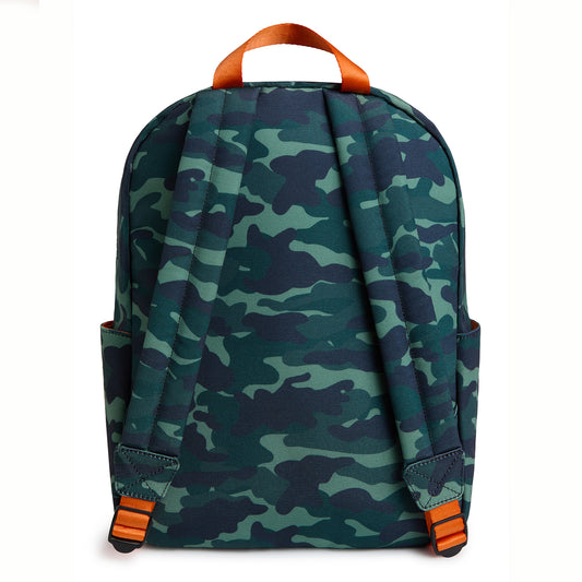 back view of kids camo backpack