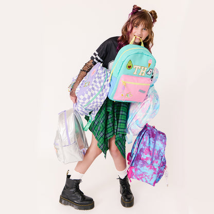Personalized Pastel Patched Kids Backpack, Medium