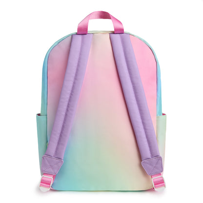 Personalized Pink Rainbow Patched Kids Backpack, Large