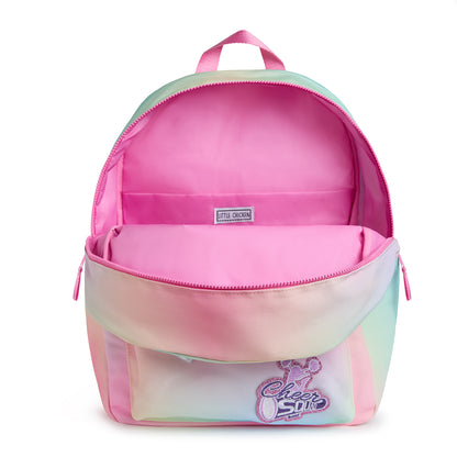 Personalized Pink Rainbow Patched Kids Backpack, Large