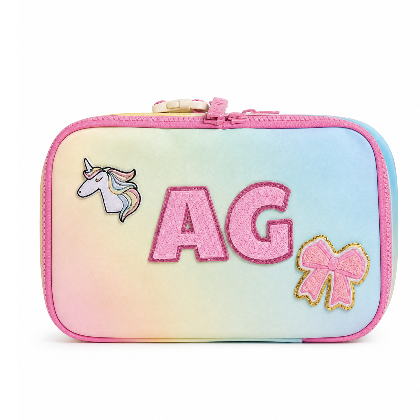 Personalized Rainbow Lunch Box | Custom Patched Kids Lunch Box
