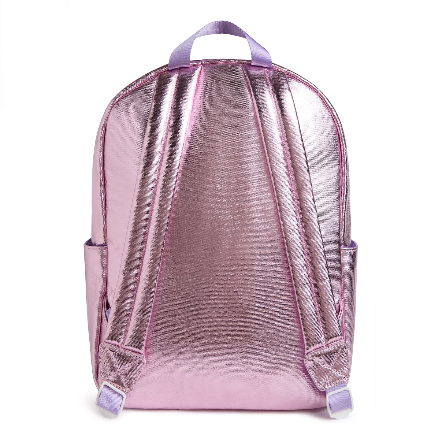 Pink Metallic Personalized Patched Kids Backpack - Medium
