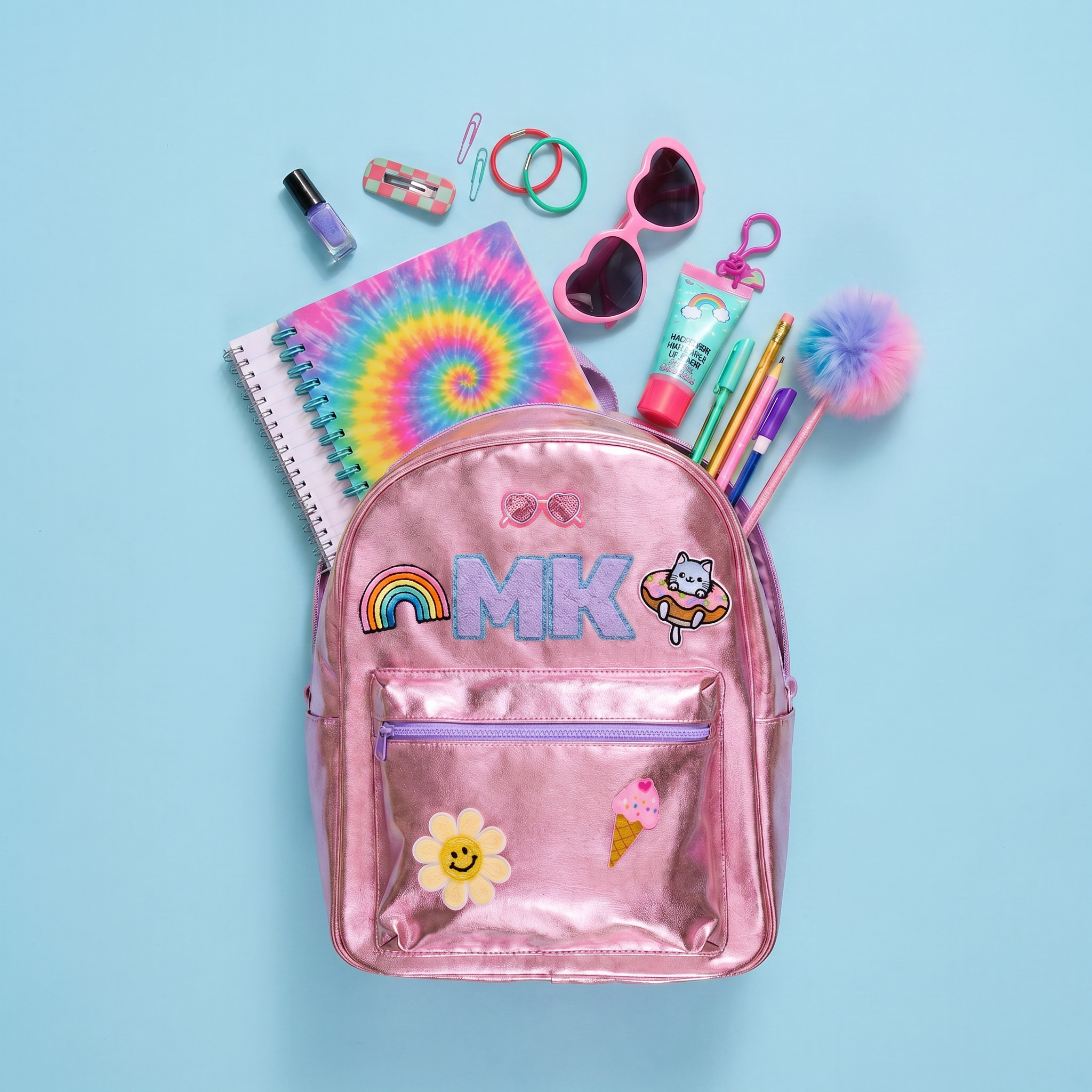 cute mini tie diy backpacks Little Chicken KIDS PATCHED Backpack in Multi Tie-Dye at Nordstrom tone carabiner is easy to clip. DIY Necktie Gift Bags