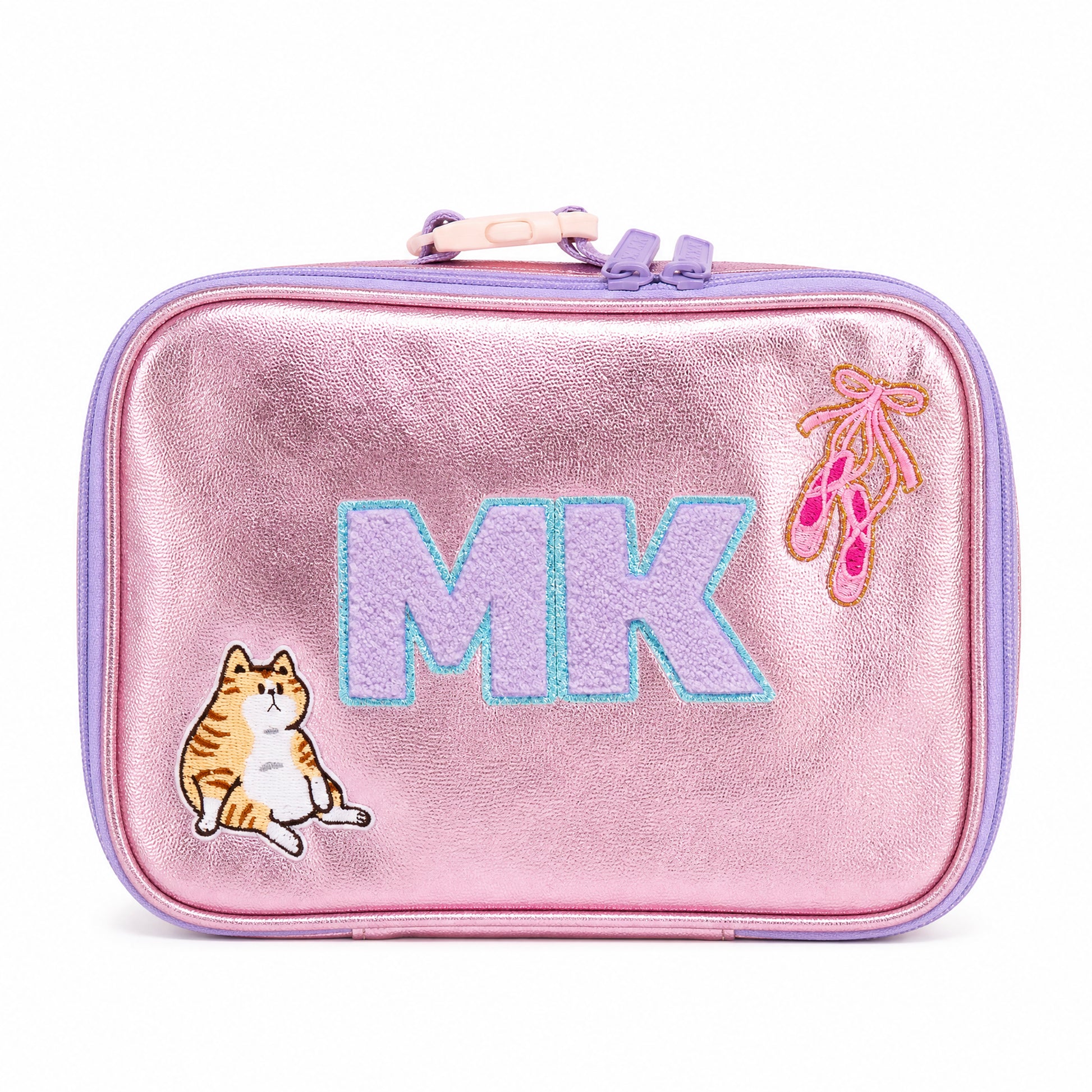 pink personalized lunch box