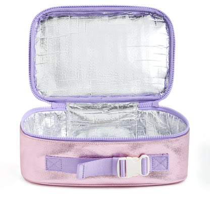 girls pink lunch box