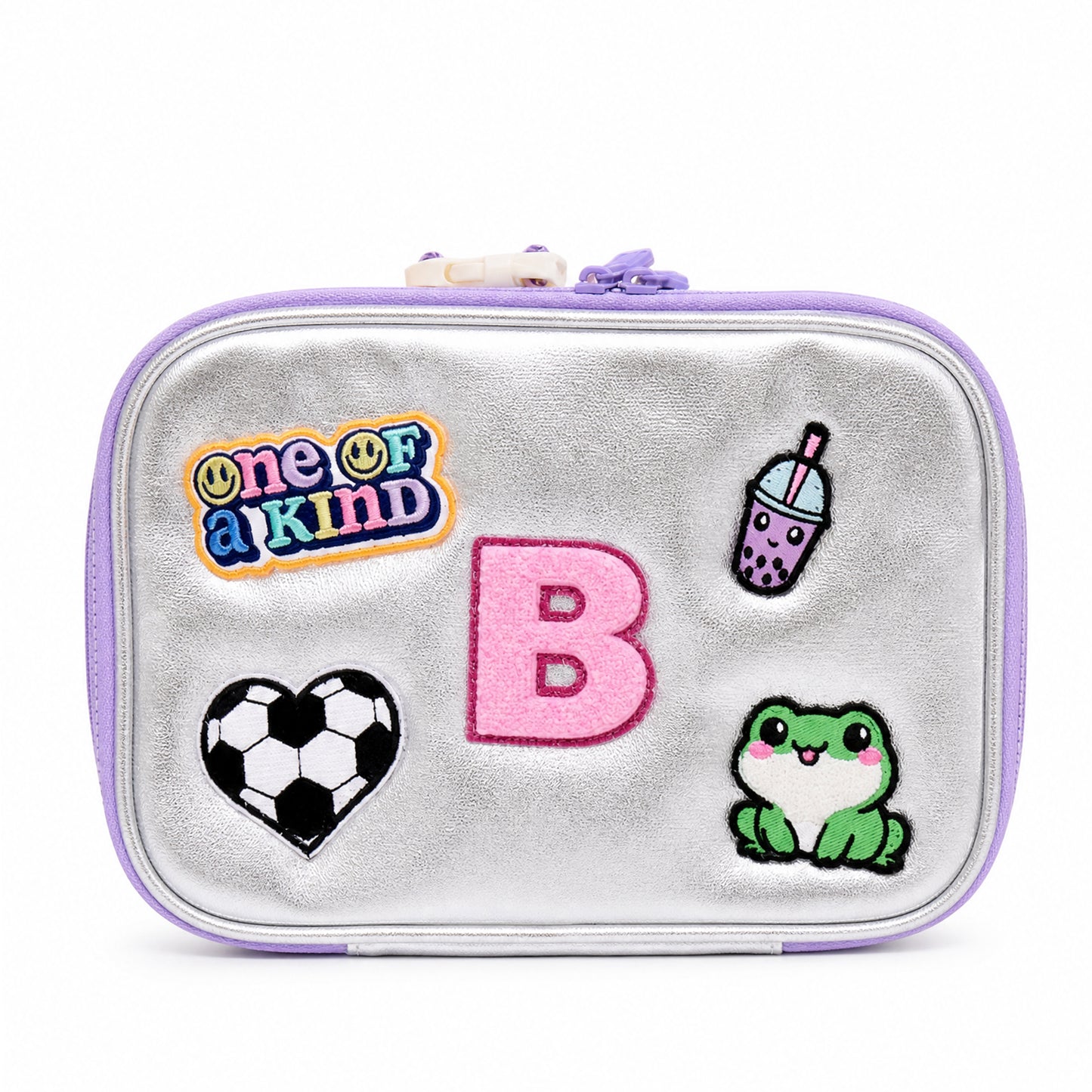 kids silver lunchbox