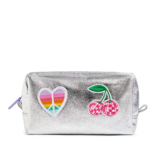 kids silver pencil pouch