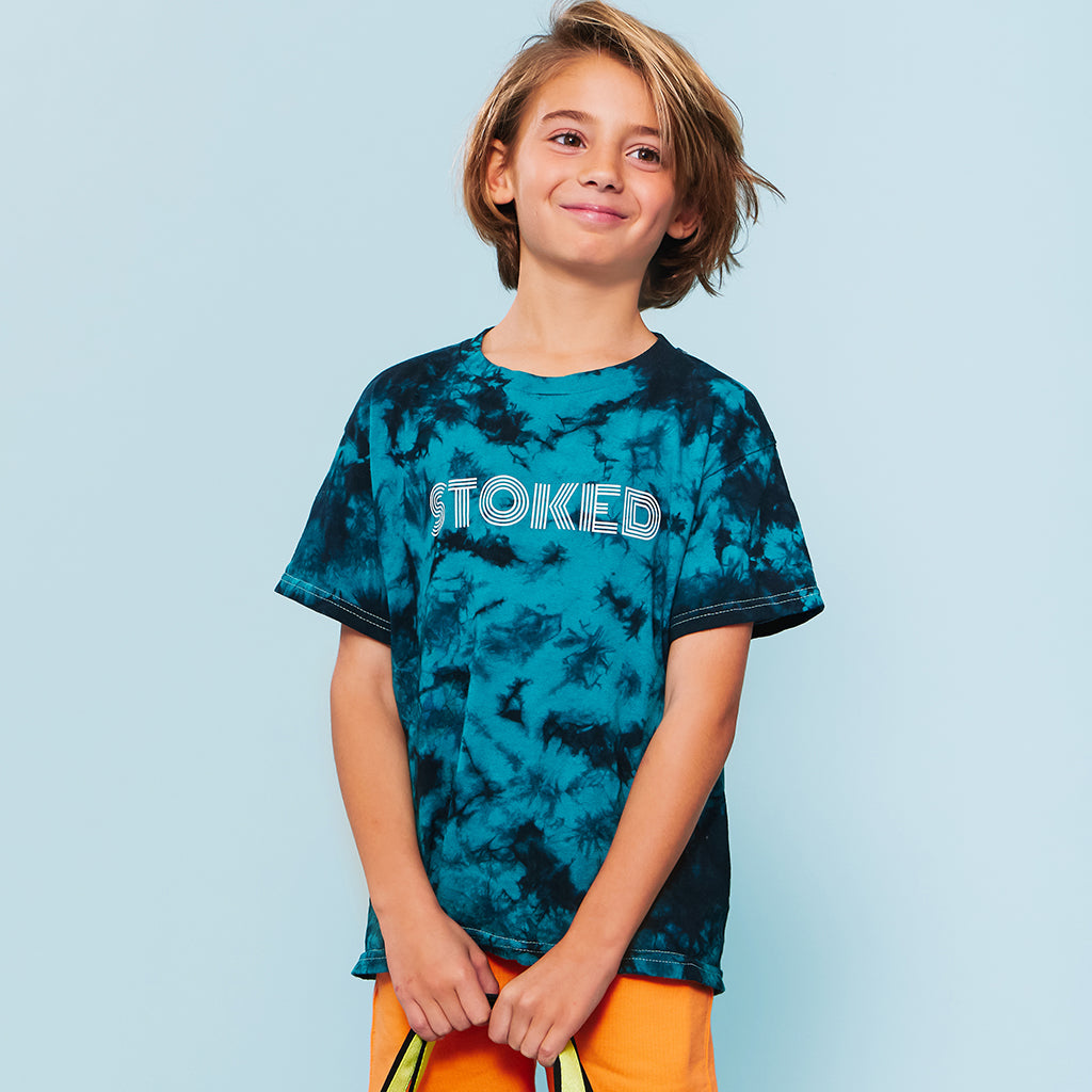 STOKED Boys Tie Dye Tee