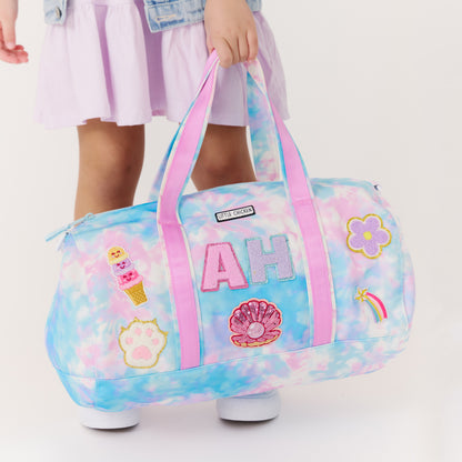 Customizable Tie Dye Kids Duffle Bag – Personalized Travel & Sleepover Bag