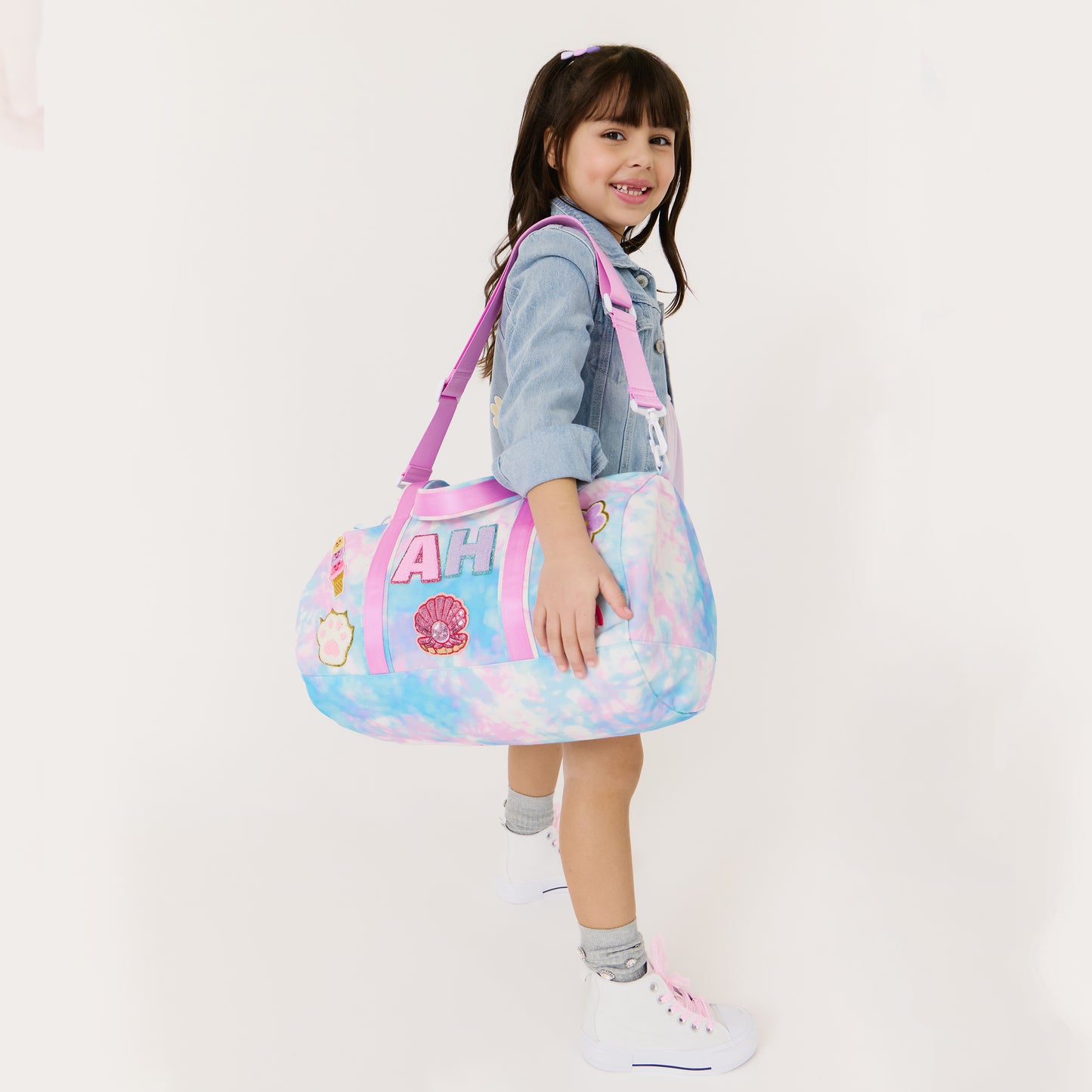 Customizable Tie Dye Kids Duffle Bag – Personalized Travel & Sleepover Bag