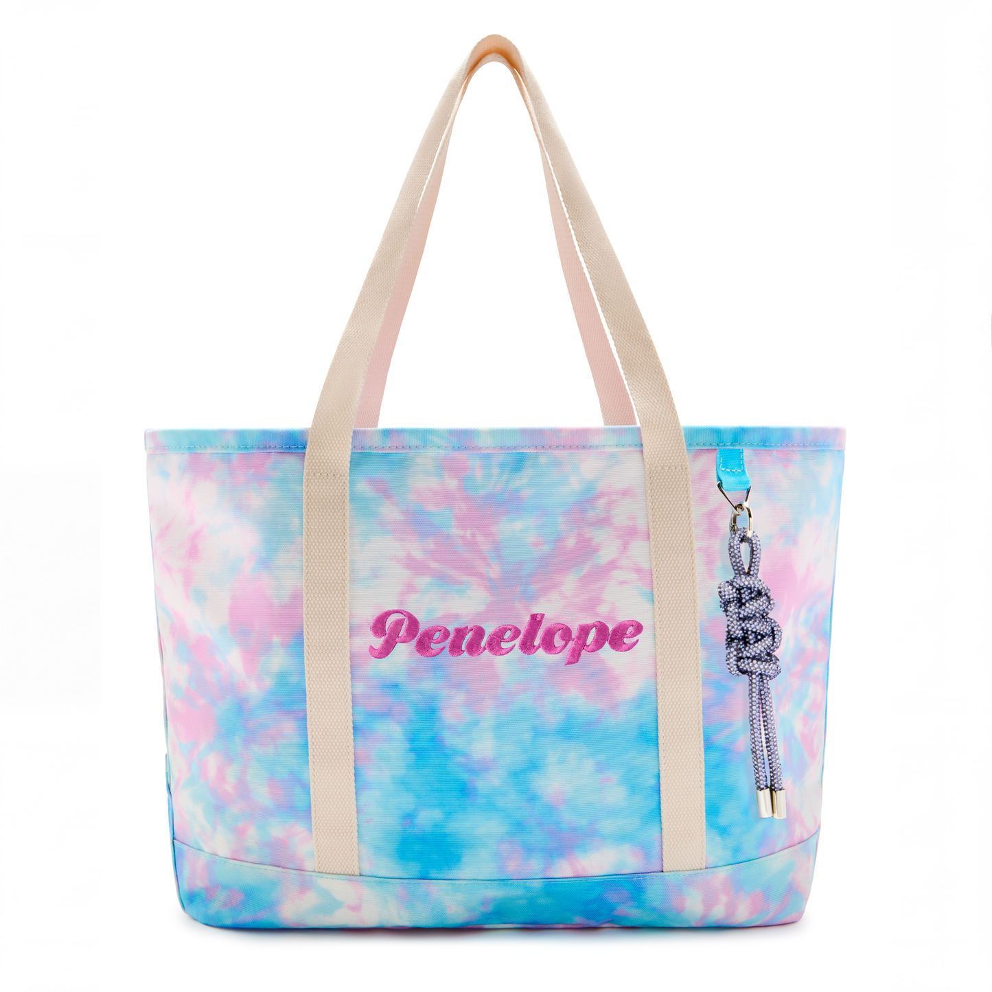 Kids Tote Bag Tie Dye Canvas - Embroidered Name