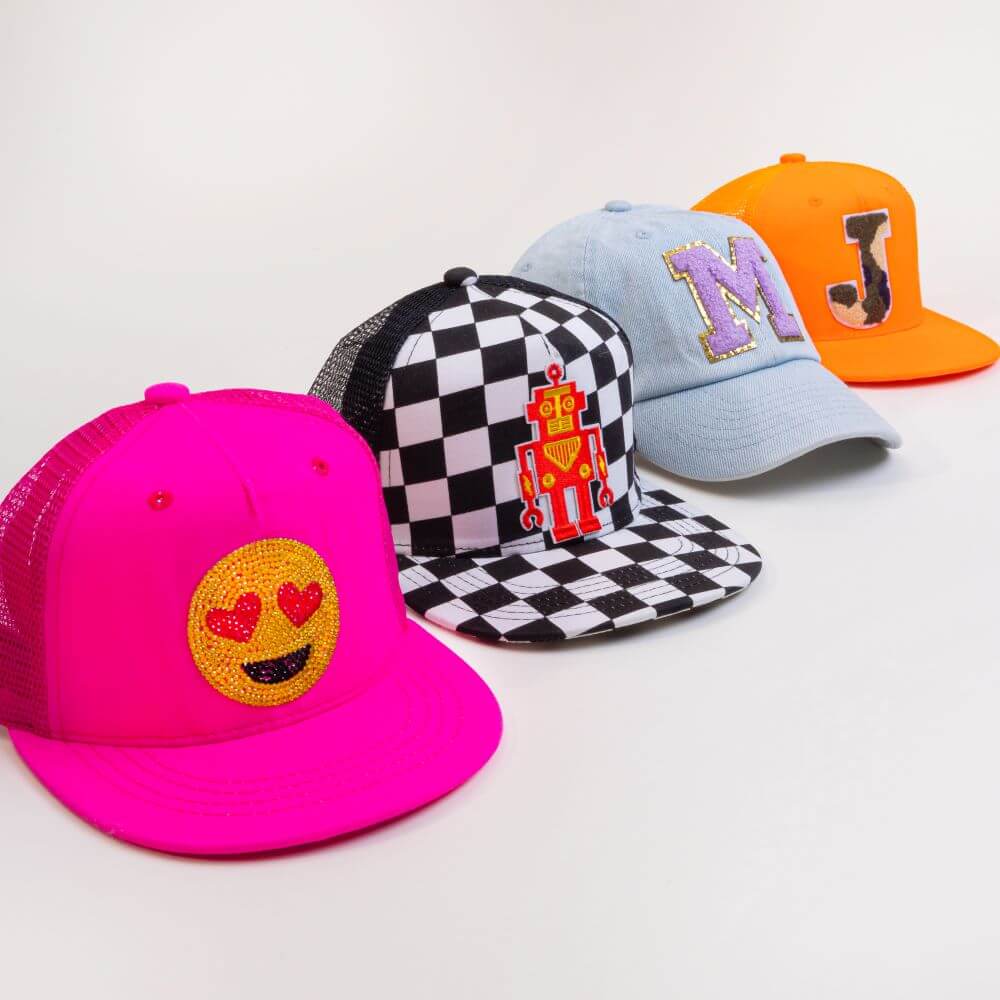 Customizable trucker hats with patches