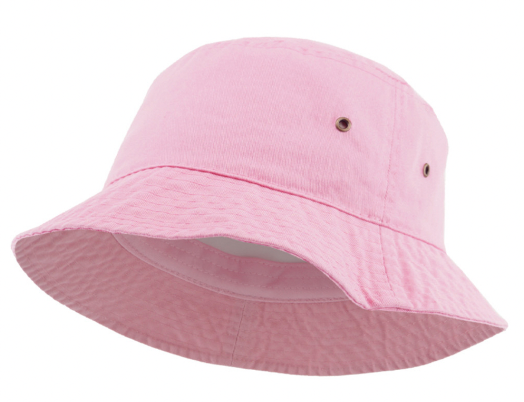 Get Stylish: 2 Patch Custom Bucket Hats for Little Chicken Children's Clothes L/XL - Age 8 - 12 / Pink Solid