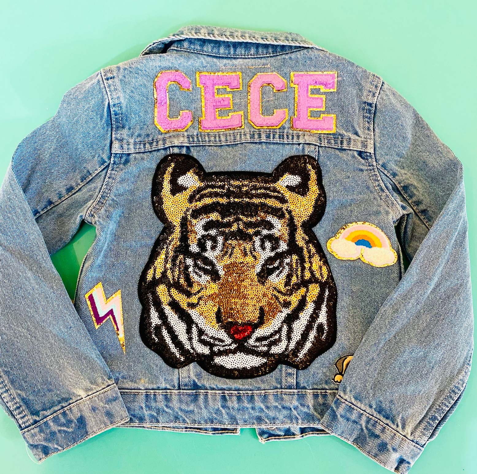 Girls denim jacket with patches deals