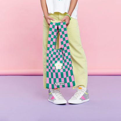 Custom Knit Checkered Bag