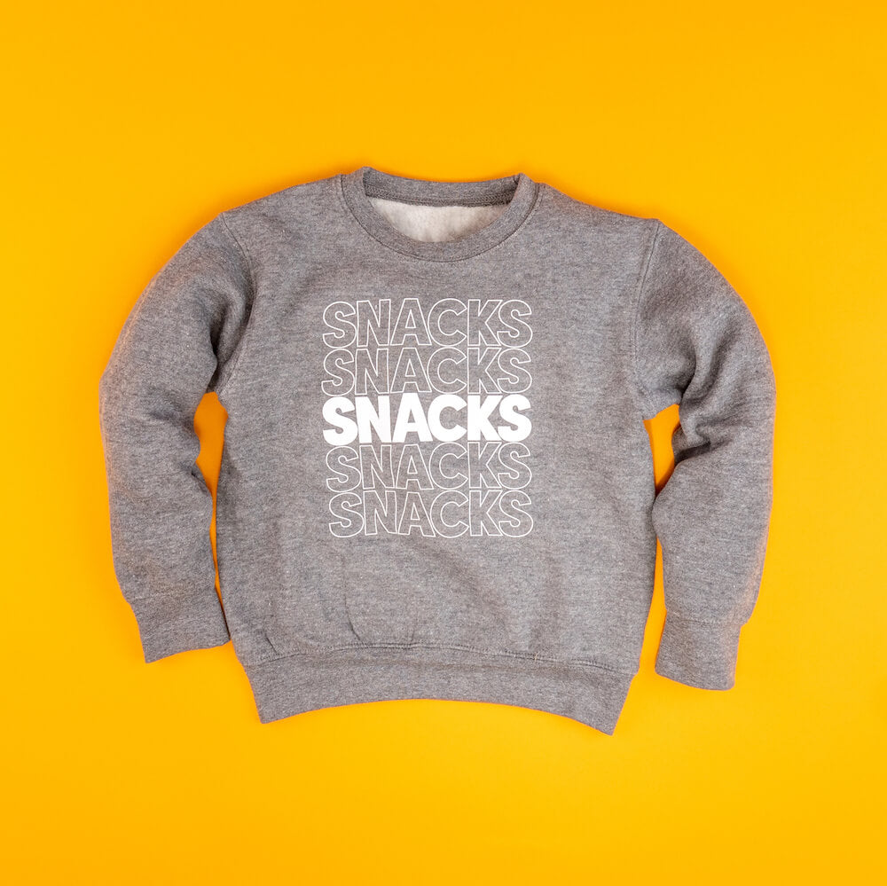 Gray Snacks Crewneck Sweatshirt