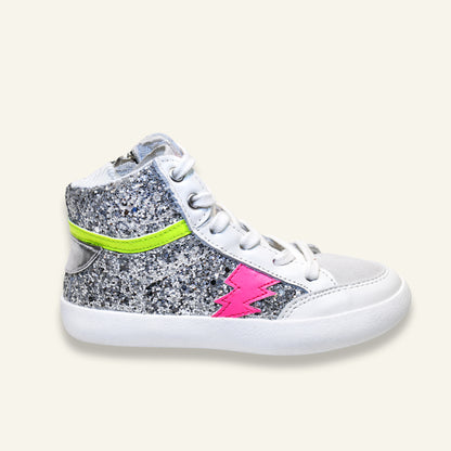 Mercury High Top Silver Glitter