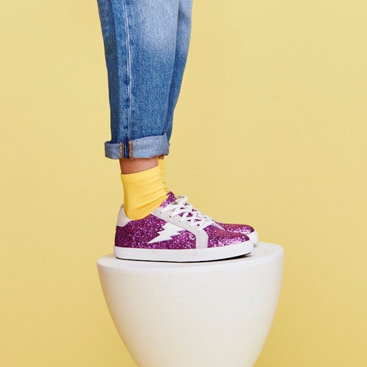 Ziggy Purple Glitter sneakers